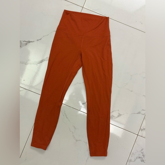 Lululemon Orange High-Waisted Leggings Size 6 - Picture 5 of 6
